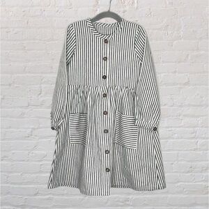 Little Deer Hemp Blend Striped Dress